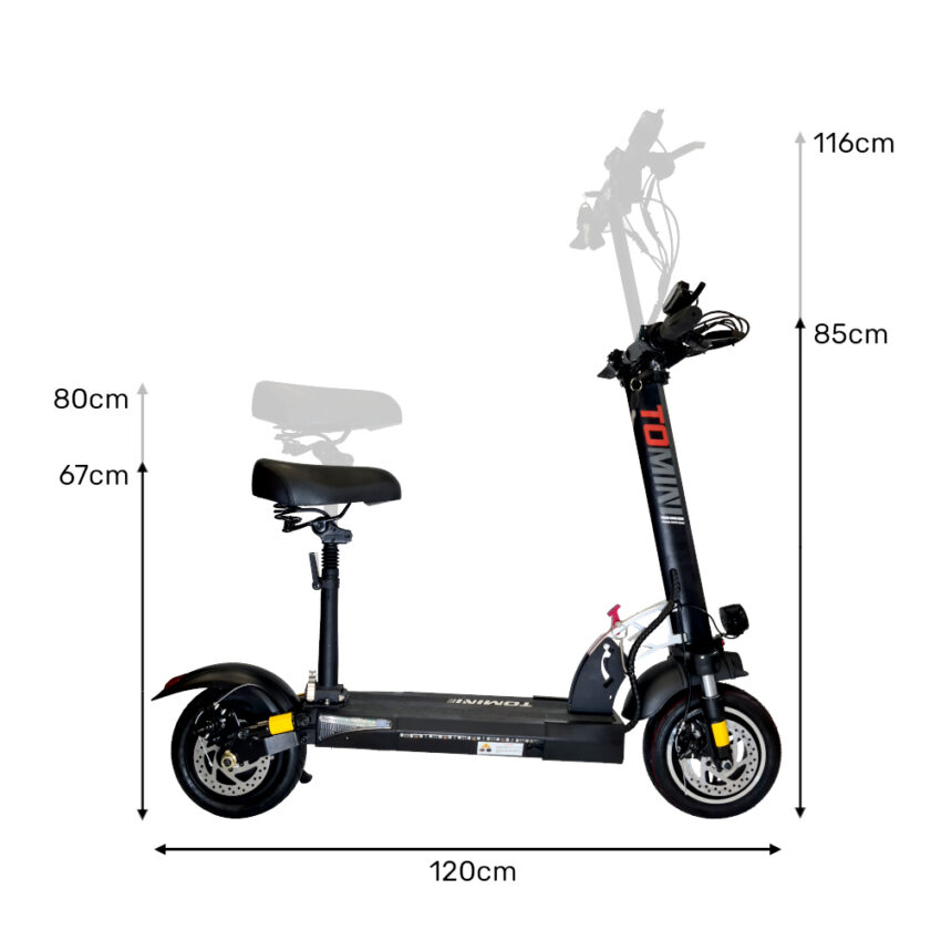 TOMINI H06 PRO 60km 800W z siodełkiem - obrazek 8