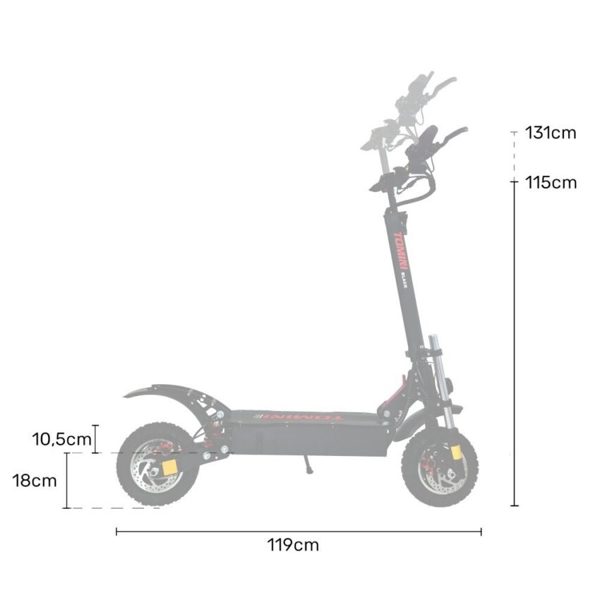 Hulajnoga elektryczna TOMINI H10 PRO/X z NFC 2400W - obrazek 10