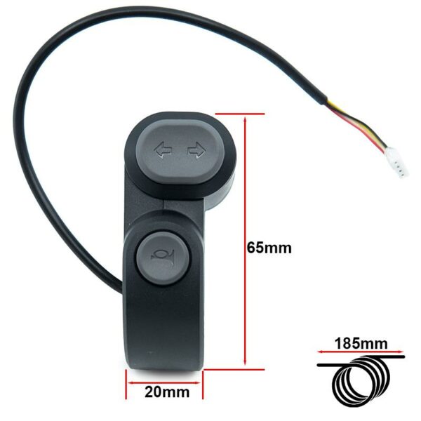 Przycisk z kierunkowskazami i klaksonem ze zlaczka JST ZH 20cm Ninebot MAX G2 E [Ninebot]