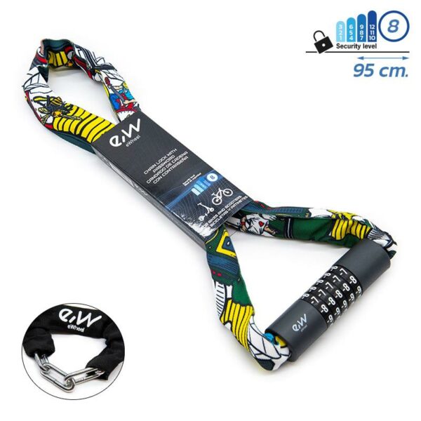 Zamek szyfrowy EWLK022 z oslona z materialu z graffiti