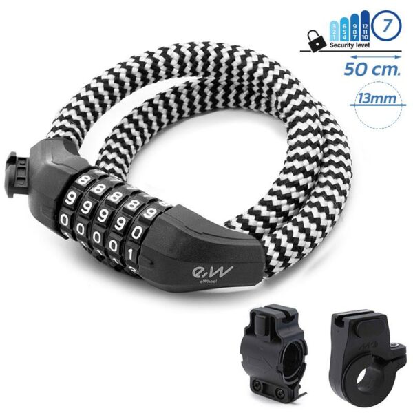 Zamek szyfrowy EWLK025 z oslona z brazowego nylonu