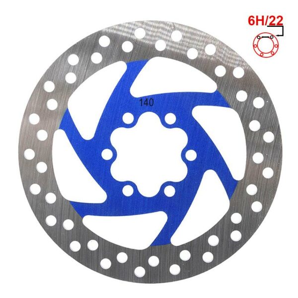 Tarcza hamulcowa 140mm 6H niebieska