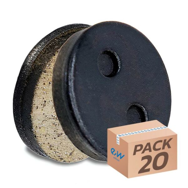 Klocki hamulcowe CS001-R zywiczne okragle bez pina 20mm do Xiaomi - 20 szt.