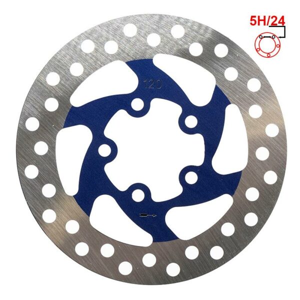 Tarcza hamulcowa 120mm 5H zólta