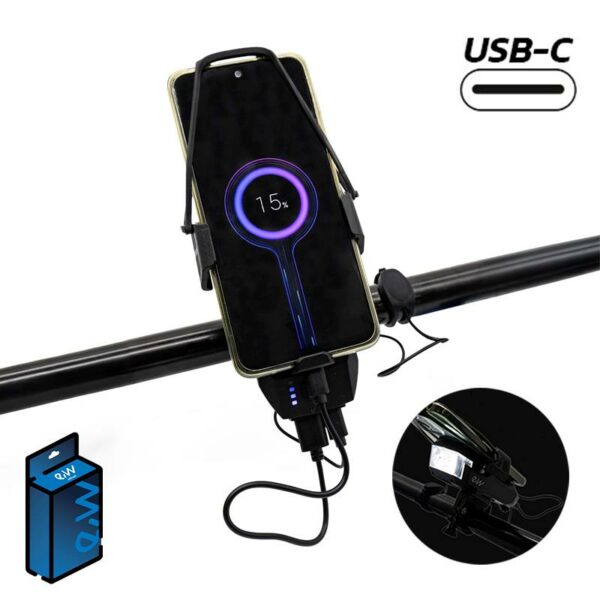 Uchwyt na telefon EWS009 z powerbankiem i swiatlem