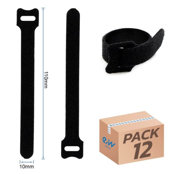 Pasek do uchwycenia kabli czarny - 10 x 110mm