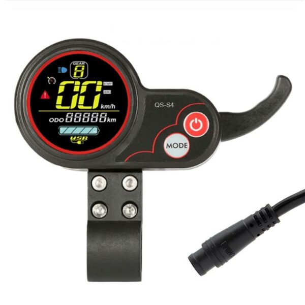 Wyswietlacz QS-S4 36/48V 6 pin z nowym modelem przepustnicy palcowej