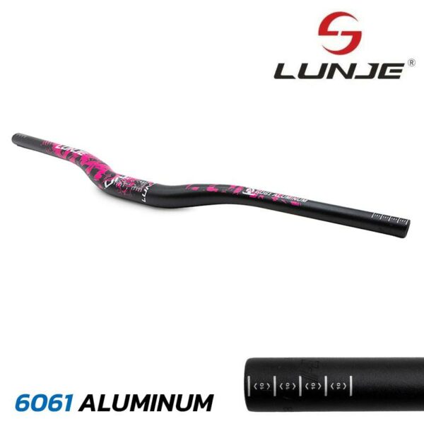 Kierownica 720mm z podniesieniem 25mm czarny-rozowy