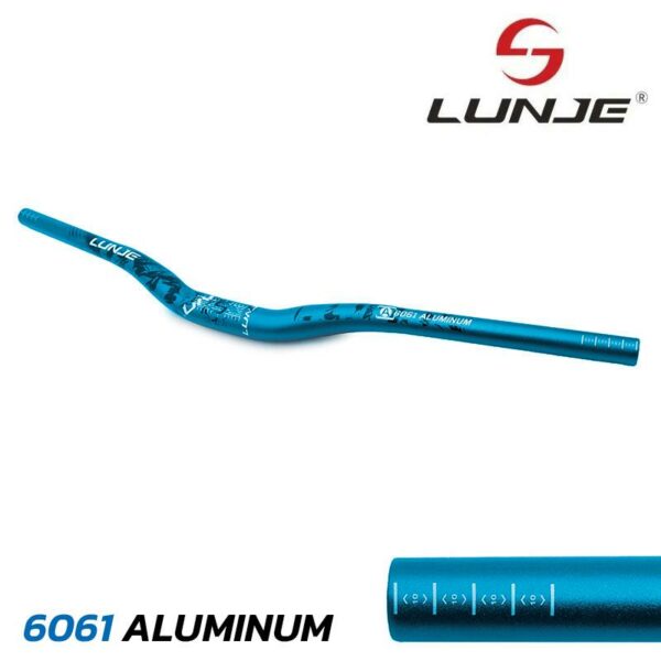 Kierownica 720mm z uniesieniem 25mm czarno-biala