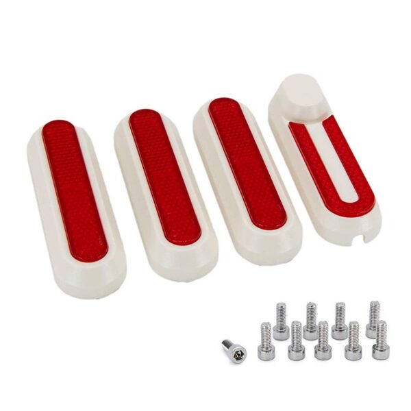 Bialy Odblask z Czerwonym Reflektorem Dla Xiaomi