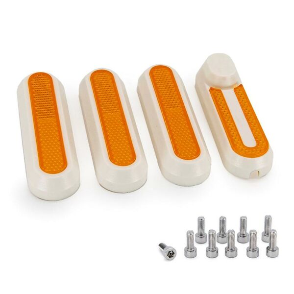 Bialy Odblask z Zoltym Reflektorem Dla Xiaomi