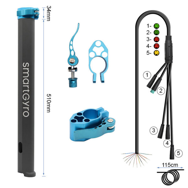 Maszt z kablem i oryginalnym uchwytem Smartgyro Speedway / Rockway / Crossover - szary