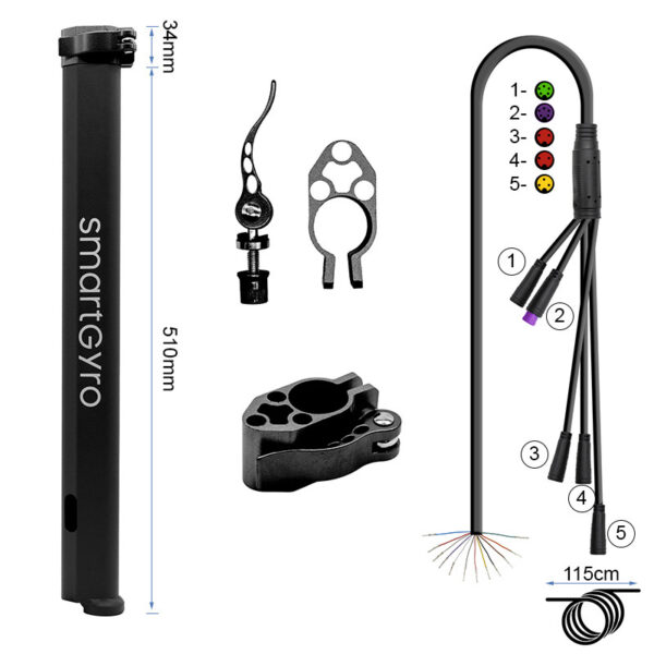 Maszt z oryginalnym kablem Smartgyro Dual Crossover - czarny