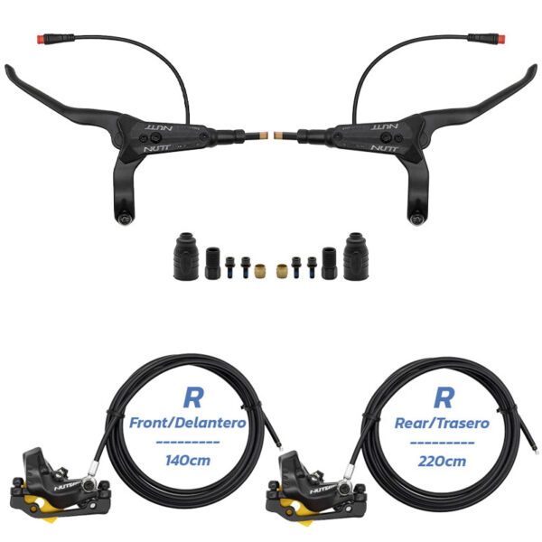 Zestaw hamulca hydraulicznego czarny Y5 Przod R tyl R [NUTT]