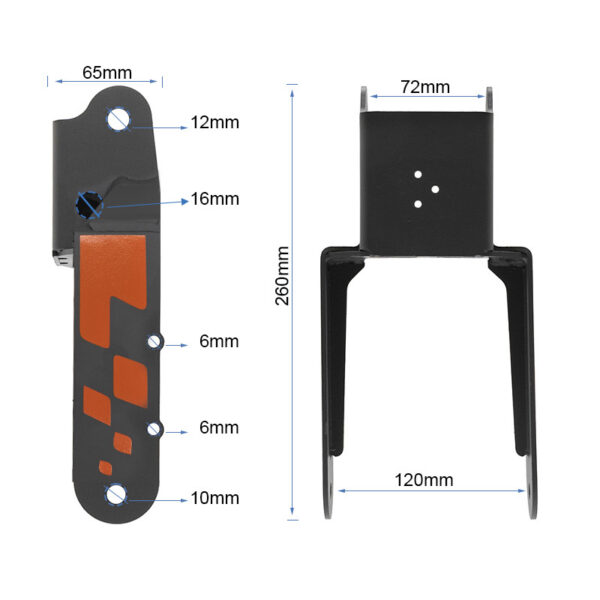 Przedni widelec Kukirin G2 (Bez loga)