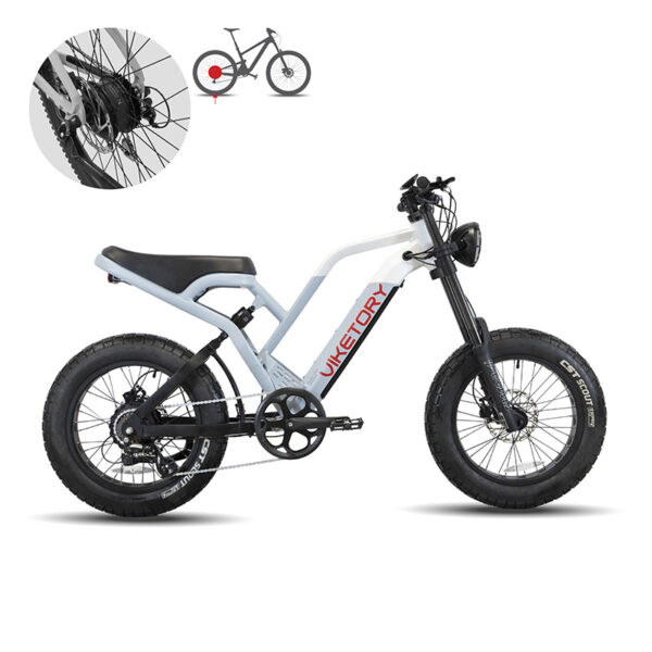 NAVY rower elektryczny FATBIKE Granatowy/Bialy